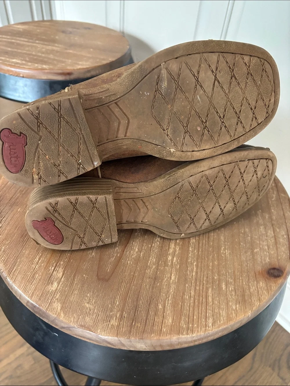 Justin’s 5D Kids Yellow & Brown Western Cowboy Boots